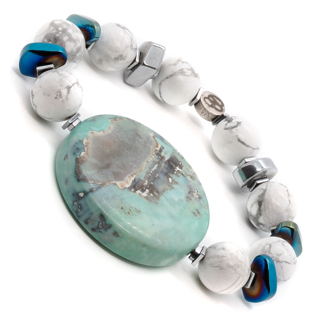 Admire the calming presence of the Ocean Bracelet, inspired by the soothing energies of the ocean.