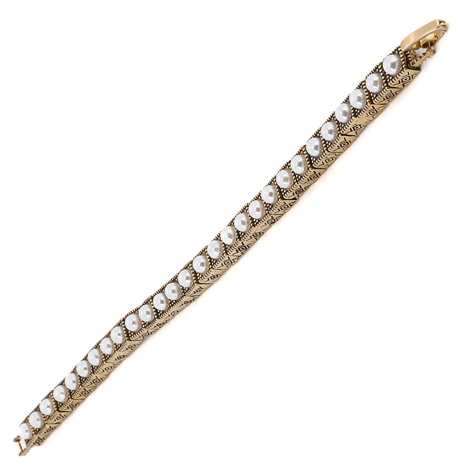 The Pearl Tennis Bracelet, a statement piece that exudes timeless charm.