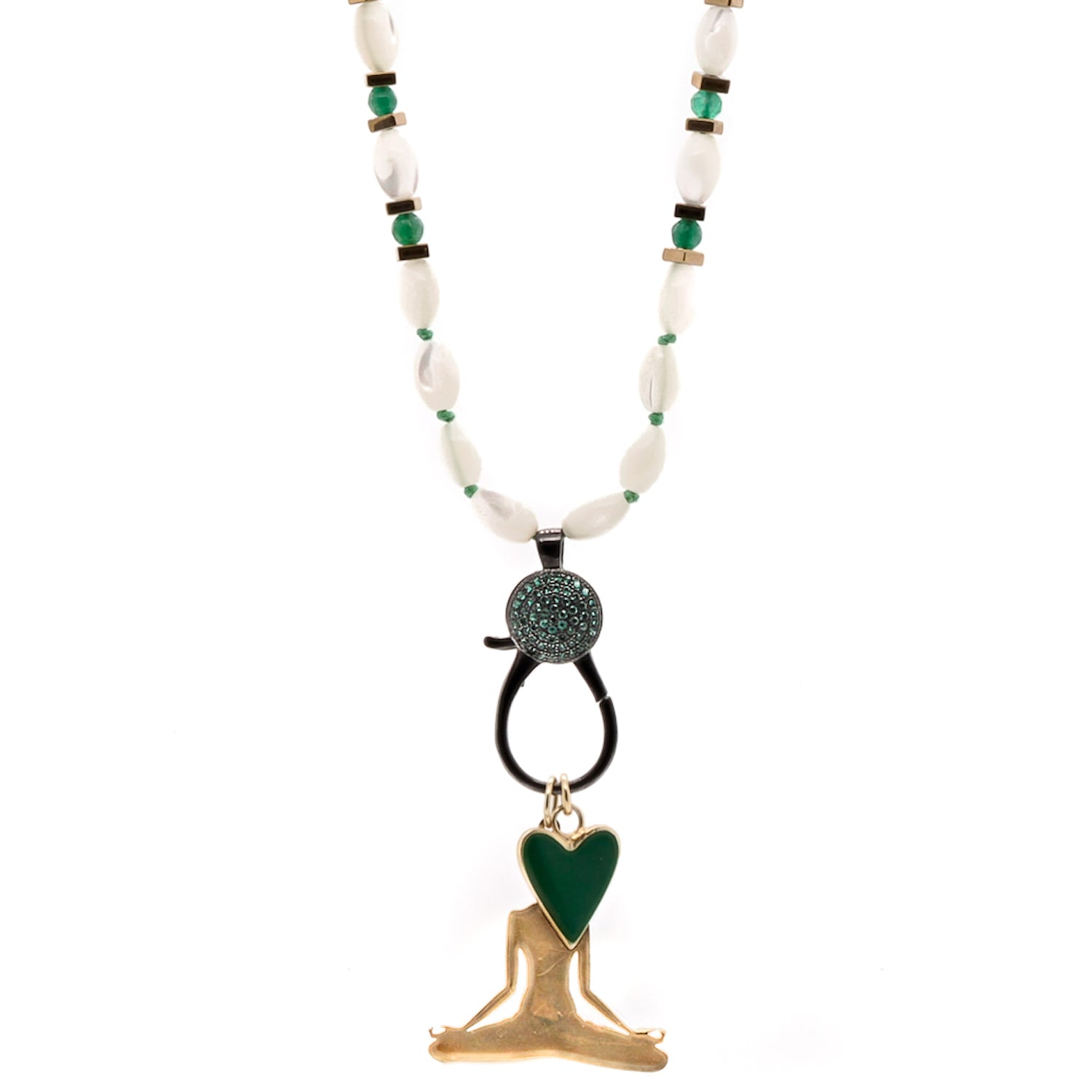 Yoga Meditation Necklace, Handmade Om Pendant
