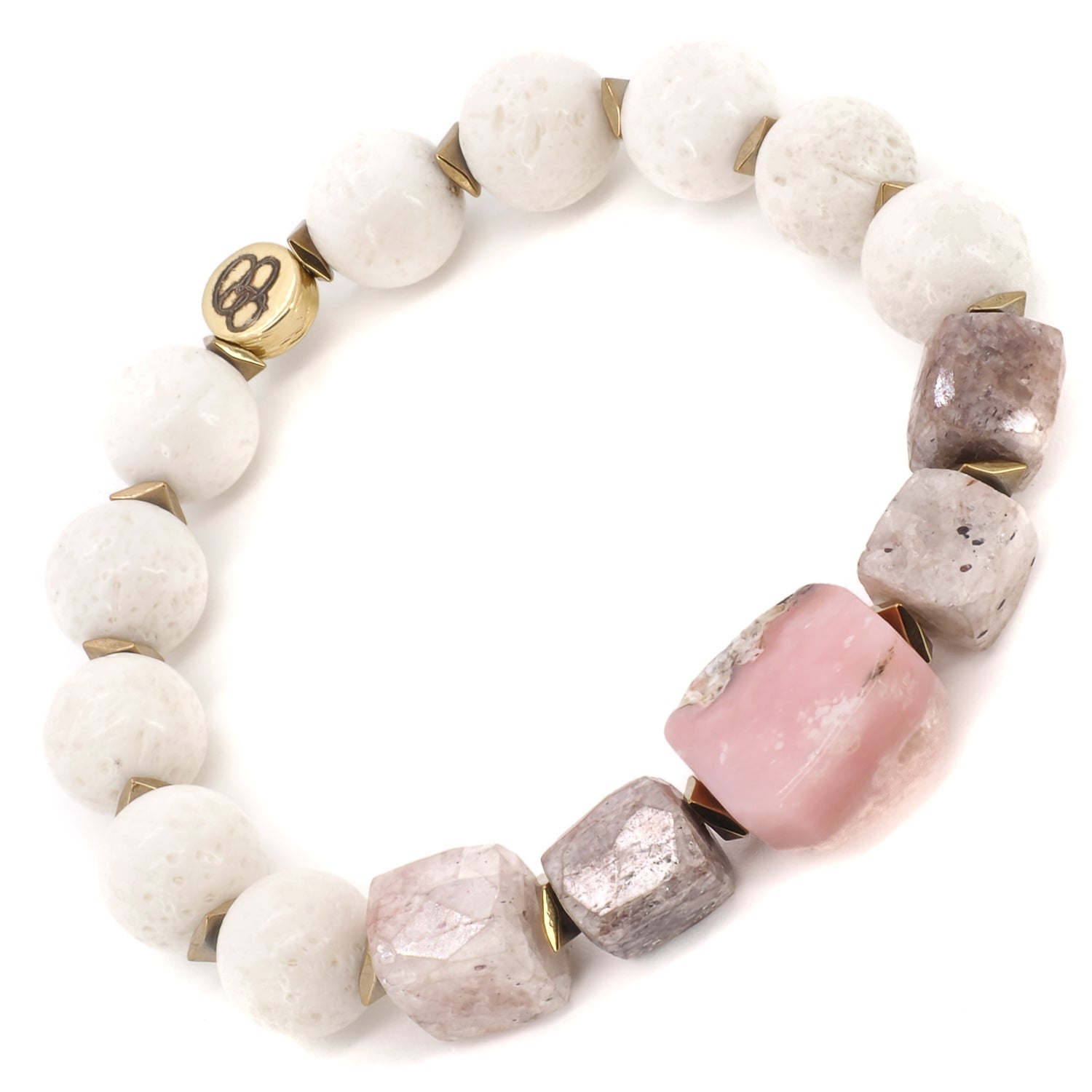 Adorn your wrist with the Pink Quartz Balance Bracelet, a handmade piece designed to bring love and light to your life.