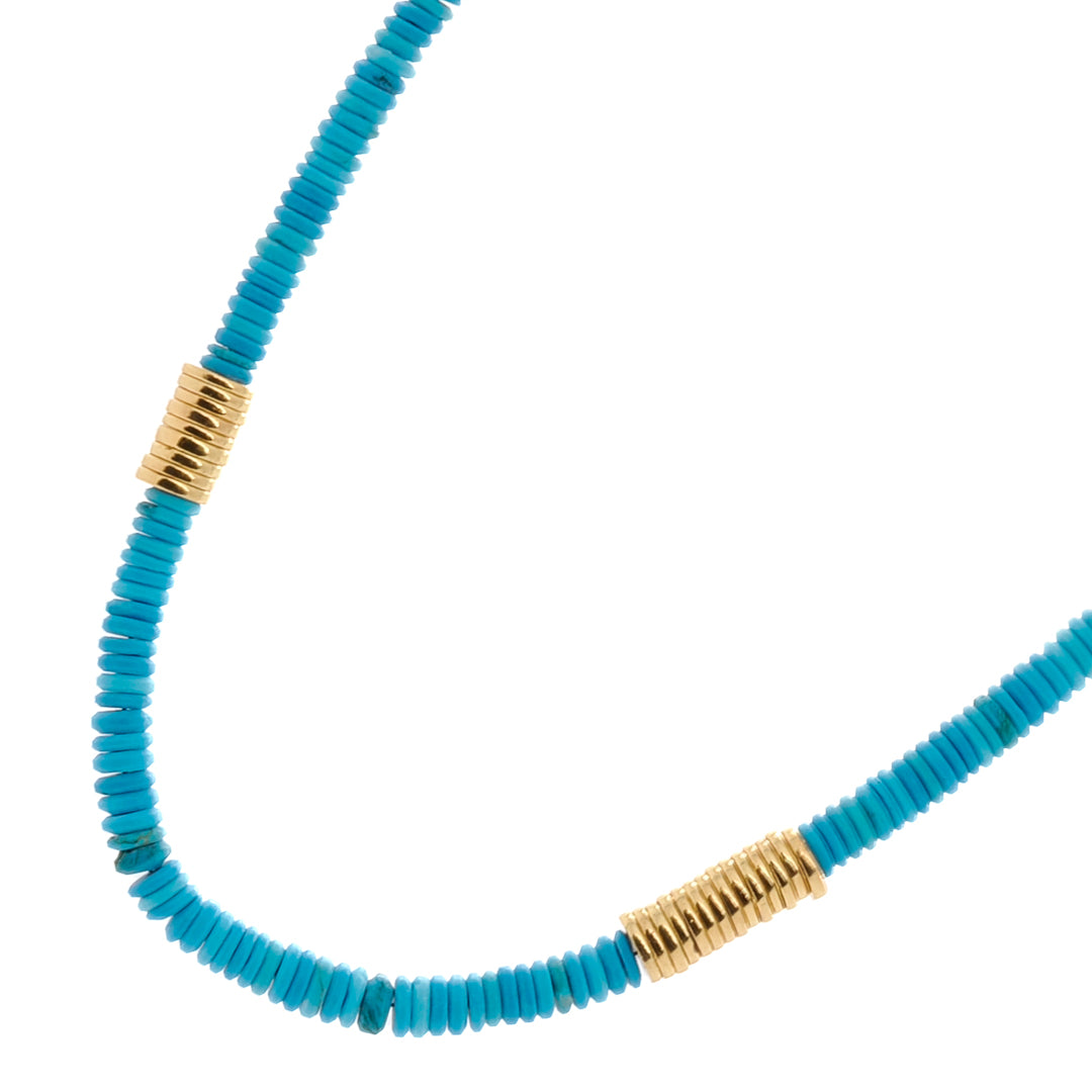 Embrace Positive Energy - The Turquoise Choker Necklace Radiates Vibrant and Peaceful Vibes.