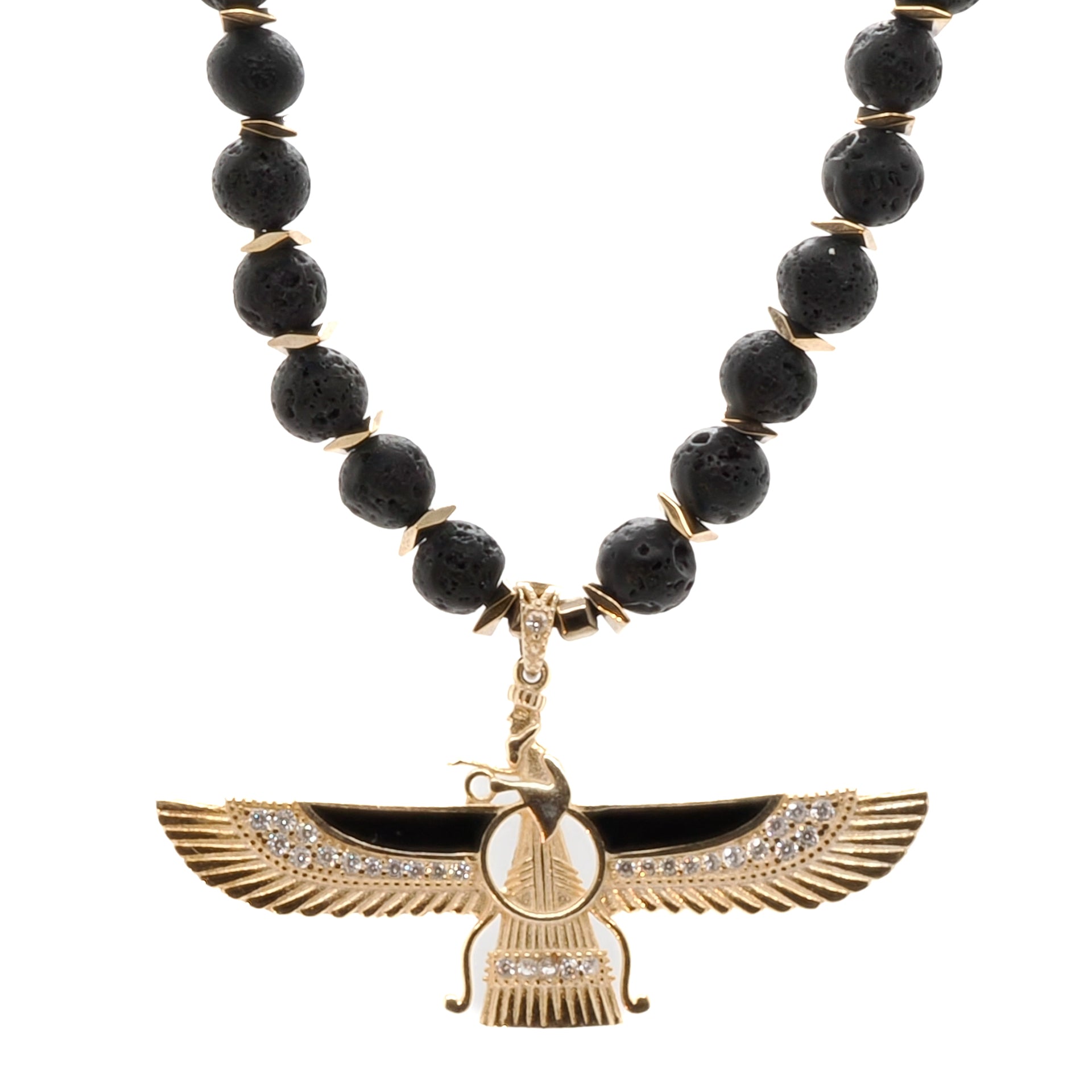 Powerful Faravahar Necklace - Embrace the ancient symbol of divine power and positive energy.