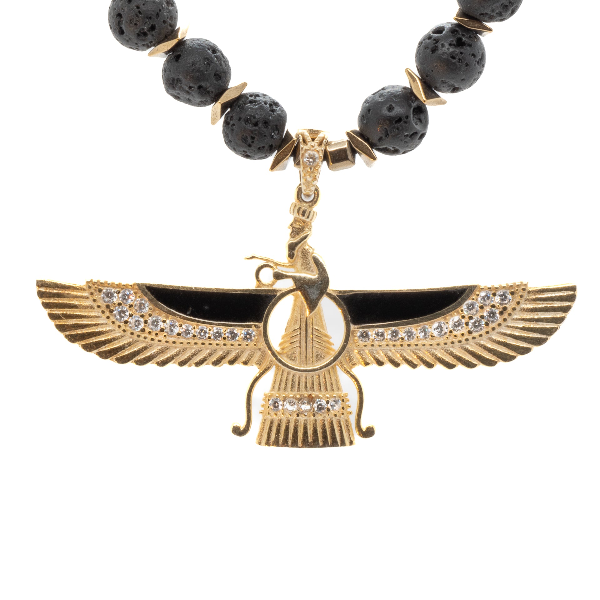 Faravahar Necklace for Divine Connection - Wear this symbol of power and divine guidance.