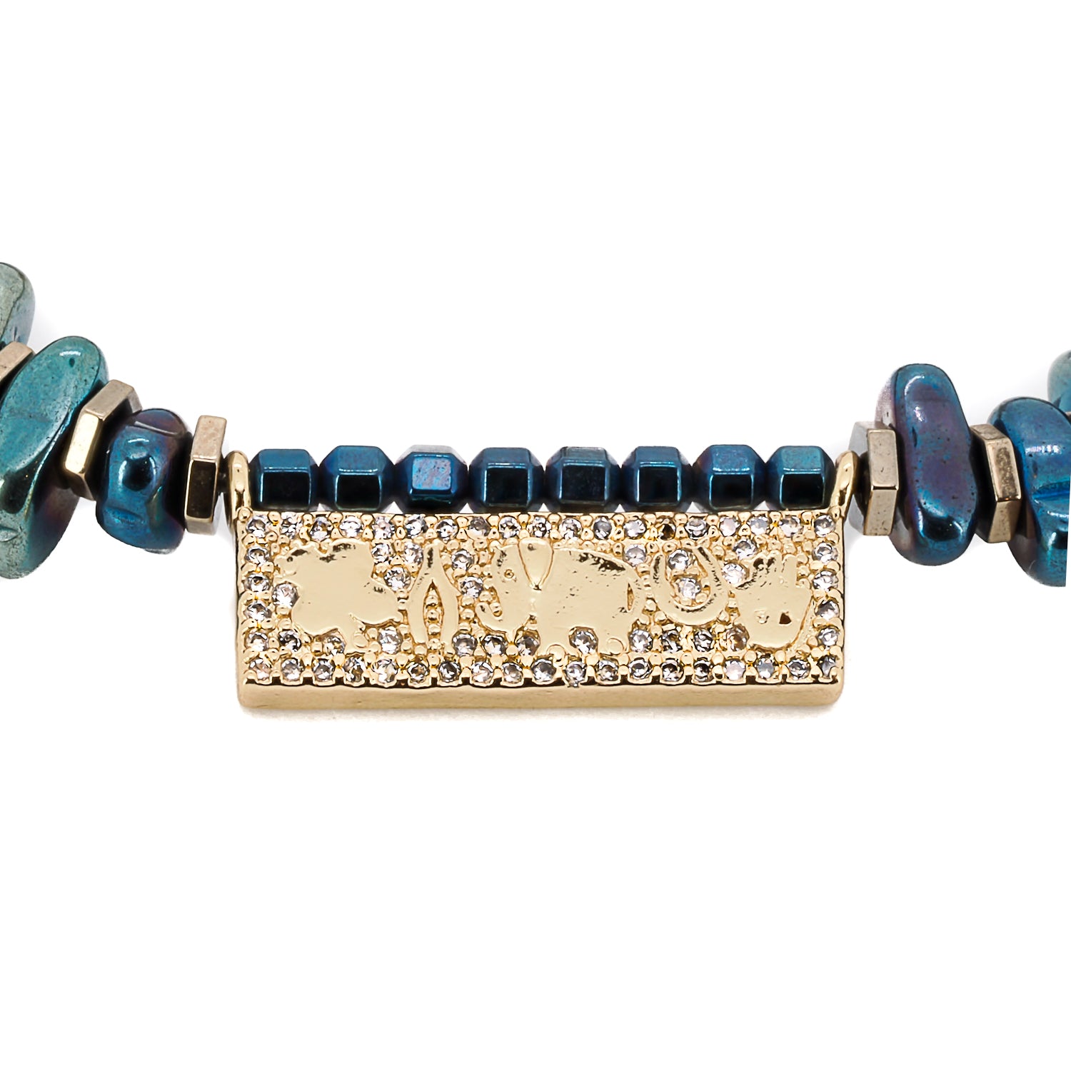 Find protection and attract luck with the Protection &amp; Luck Blue Hematite Bracelet, a handcrafted talisman with a stylish design.