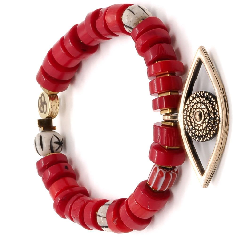 Explore the symbolism and significance of the Red Coral Evil Eye Bracelet, designed with red coral beads and a captivating evil eye charm.