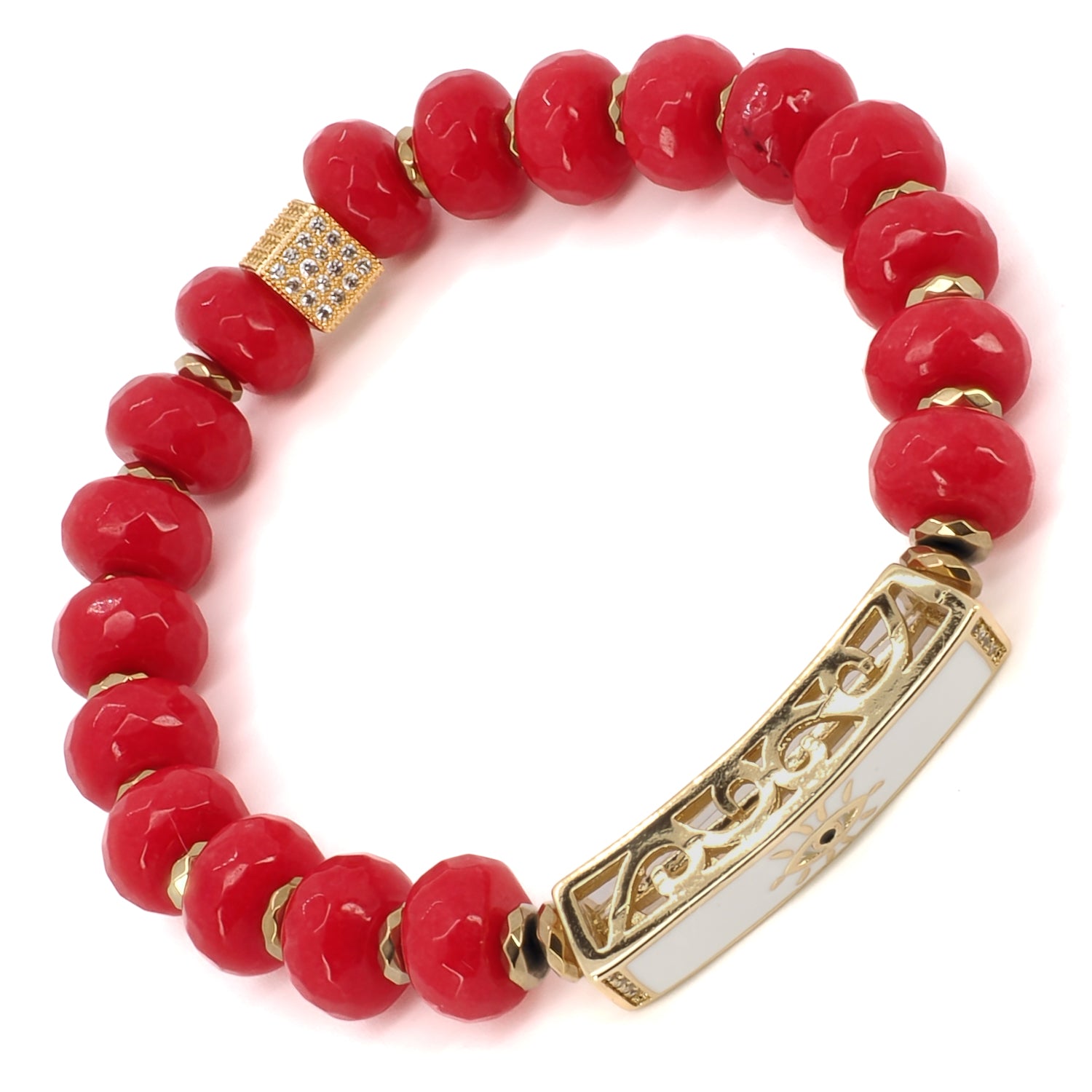 Adorn your wrist with the Red Energy Evil Eye Bracelet, a stylish and meaningful accessory designed for meditation and daily life.