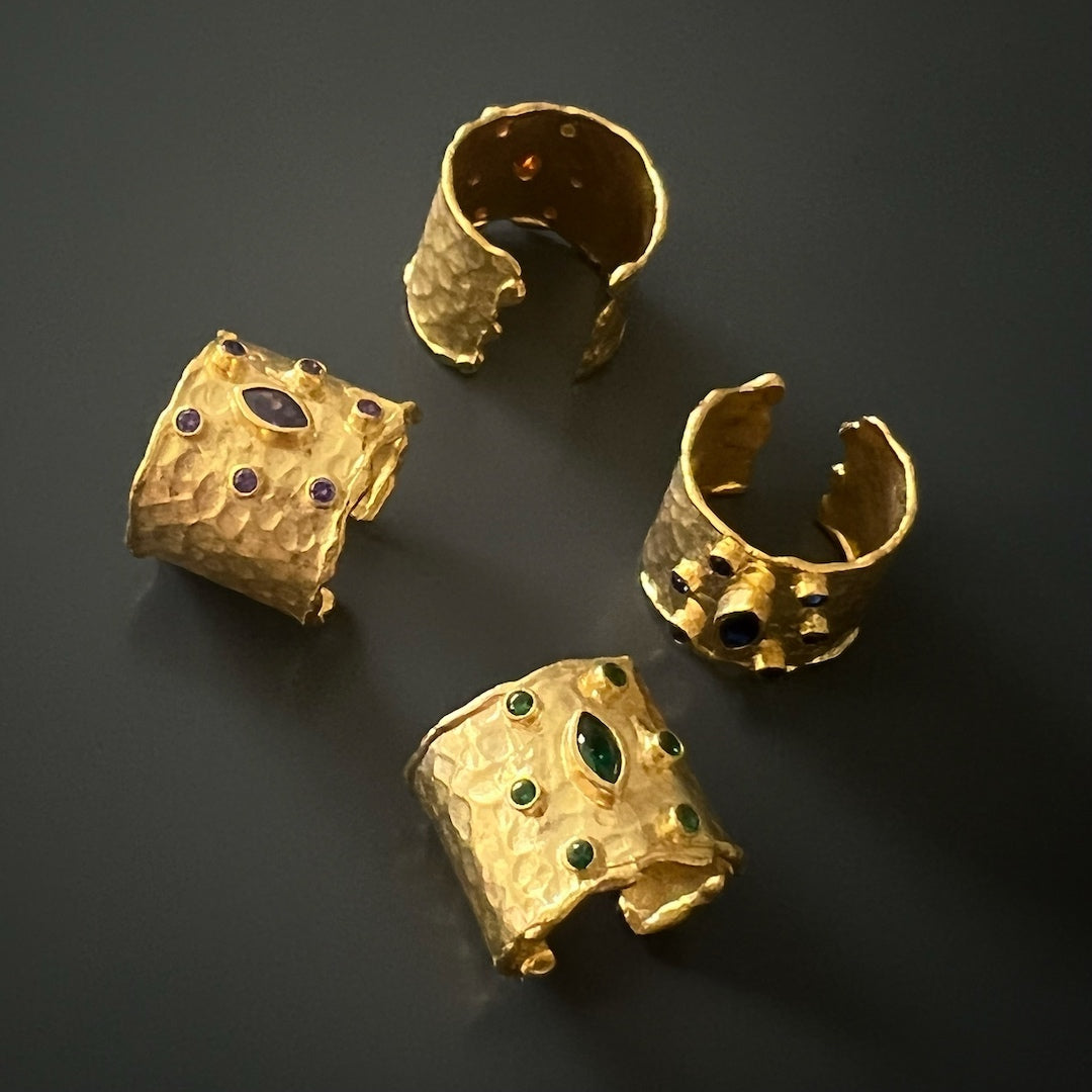 Royal Gold Ring - A stylish cuff-shaped masterpiece.