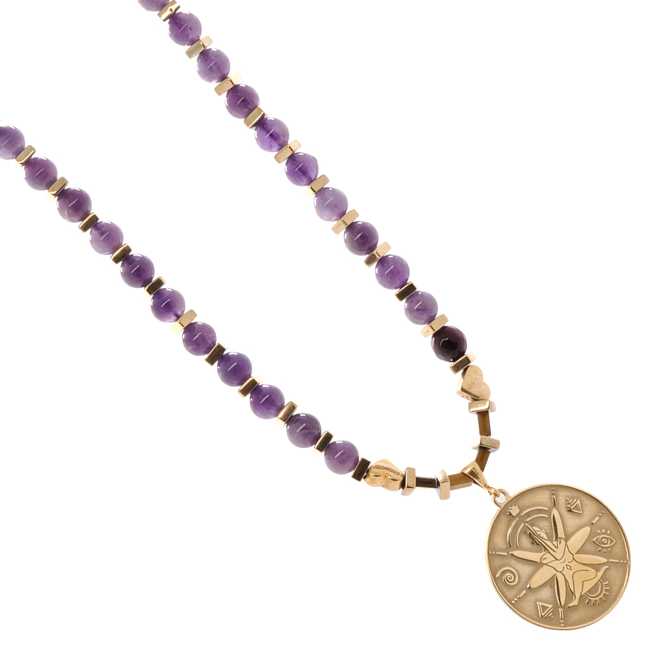 Meaningful and Unique - The See The Good Amethyst Choker Necklace Shines Brightly.