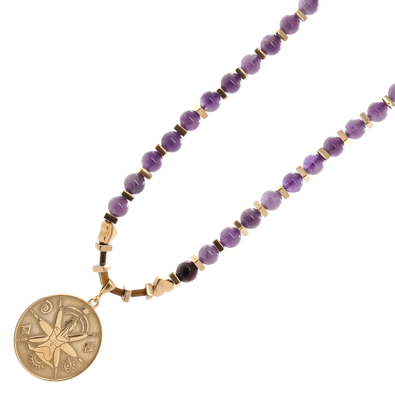 Simple Elegance - The See The Good Amethyst Choker Necklace Adds a Touch of Sophistication.