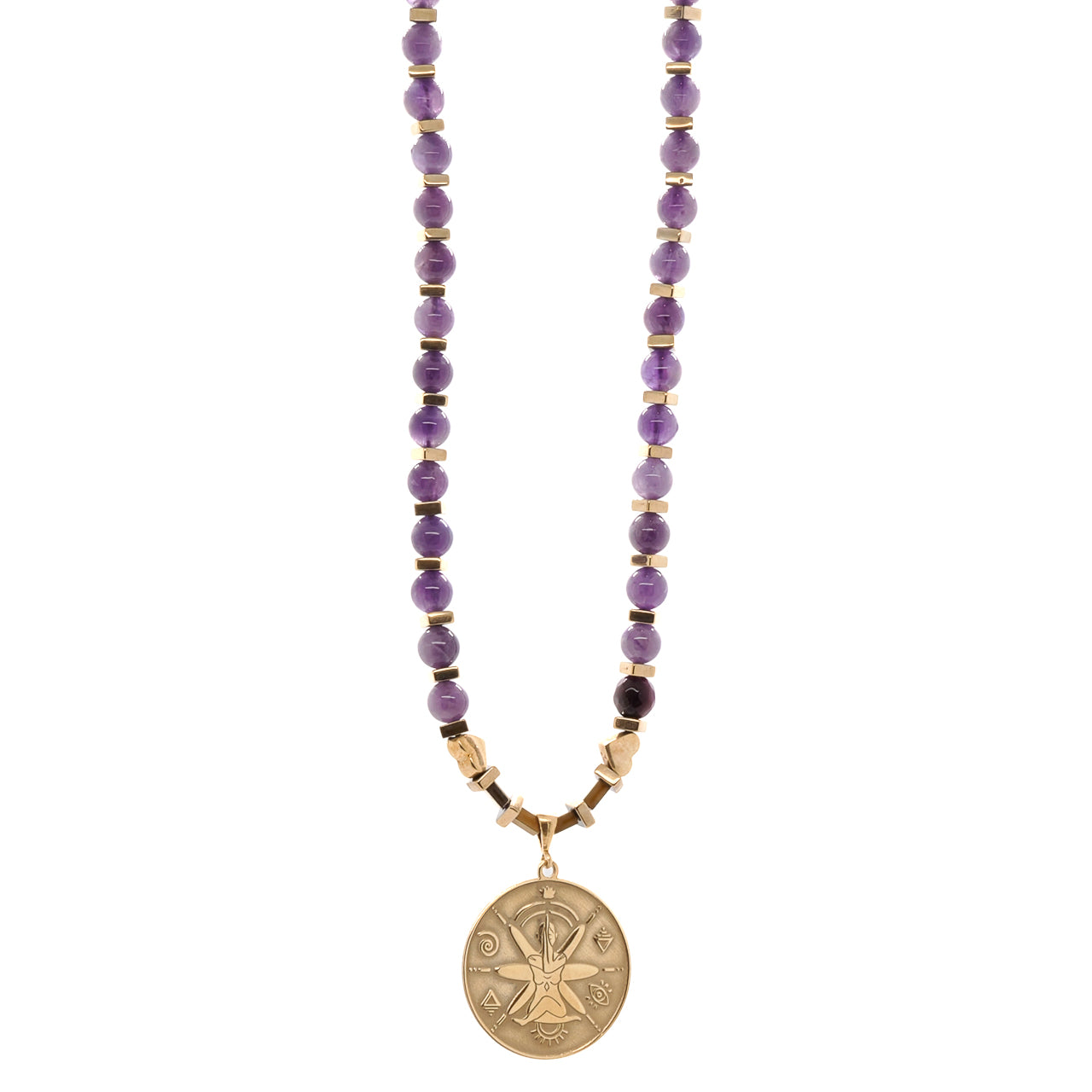 Embrace the Good - the captivating See The Good Amethyst Choker Necklace.