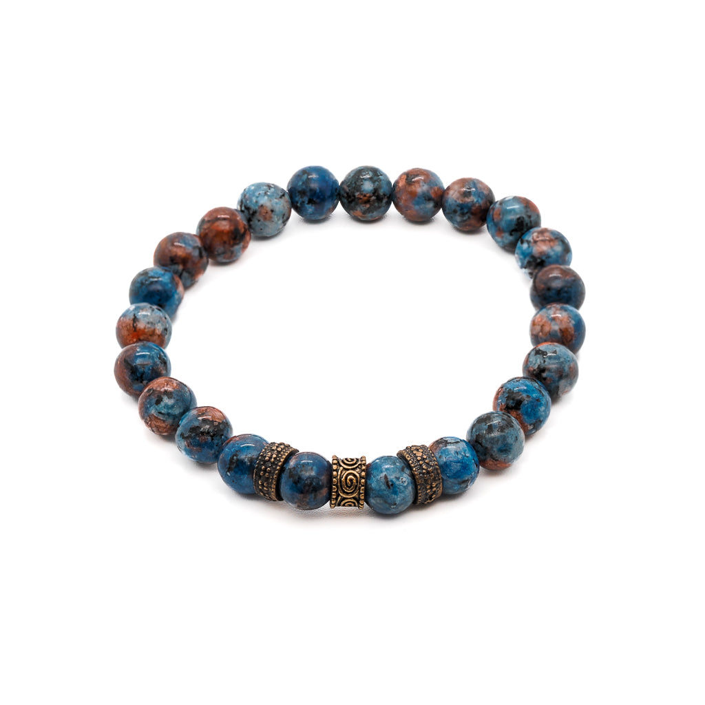 Enhance Your Intuition - Sodalite Energy Bracelet with Bronze Beads.