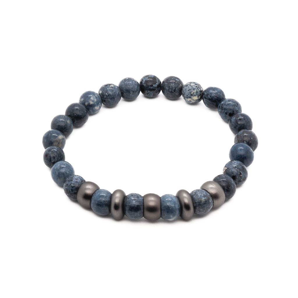 Sodalite Men Bracelet - Striking Handmade Accessory with Natural Gemstones.