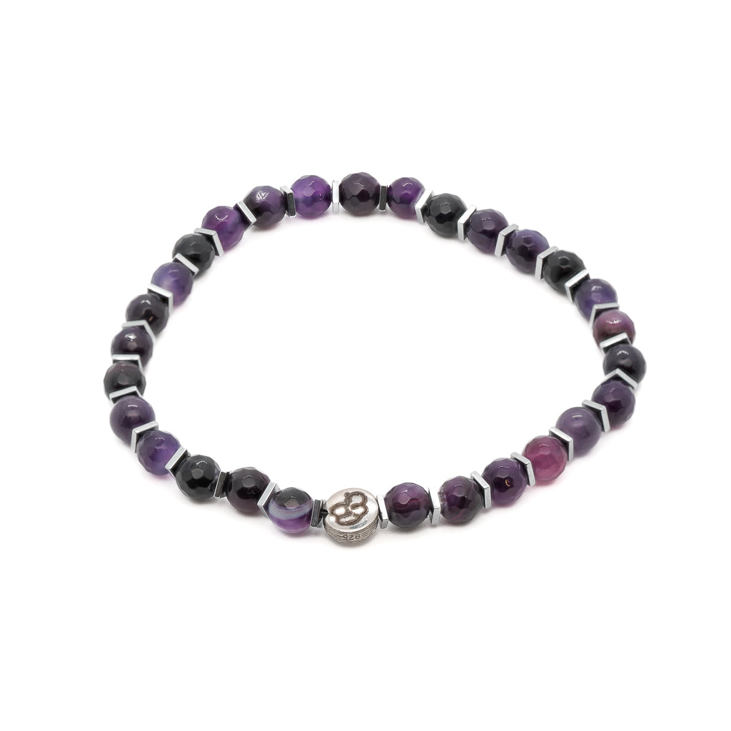 Spiritual Calming Amethyst Bracelet - Handcrafted Tranquility.