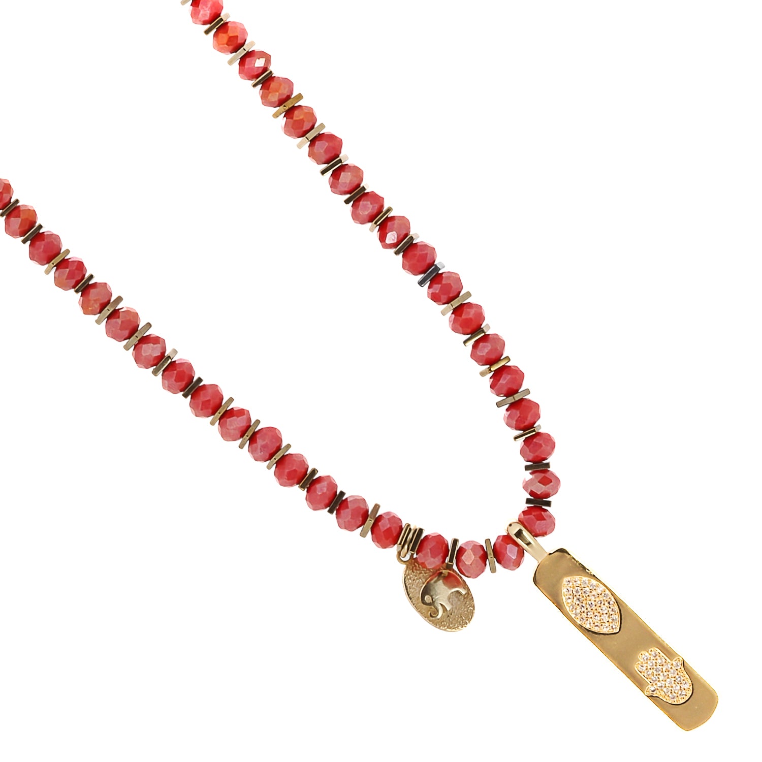 Versatile Summer Journey Necklace with vibrant orange crystals and meaningful symbolism