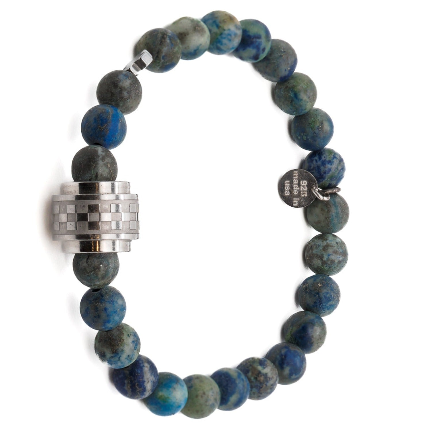 Meticulously Handcrafted - Azurite Stone Bracelet with Unique Beads.