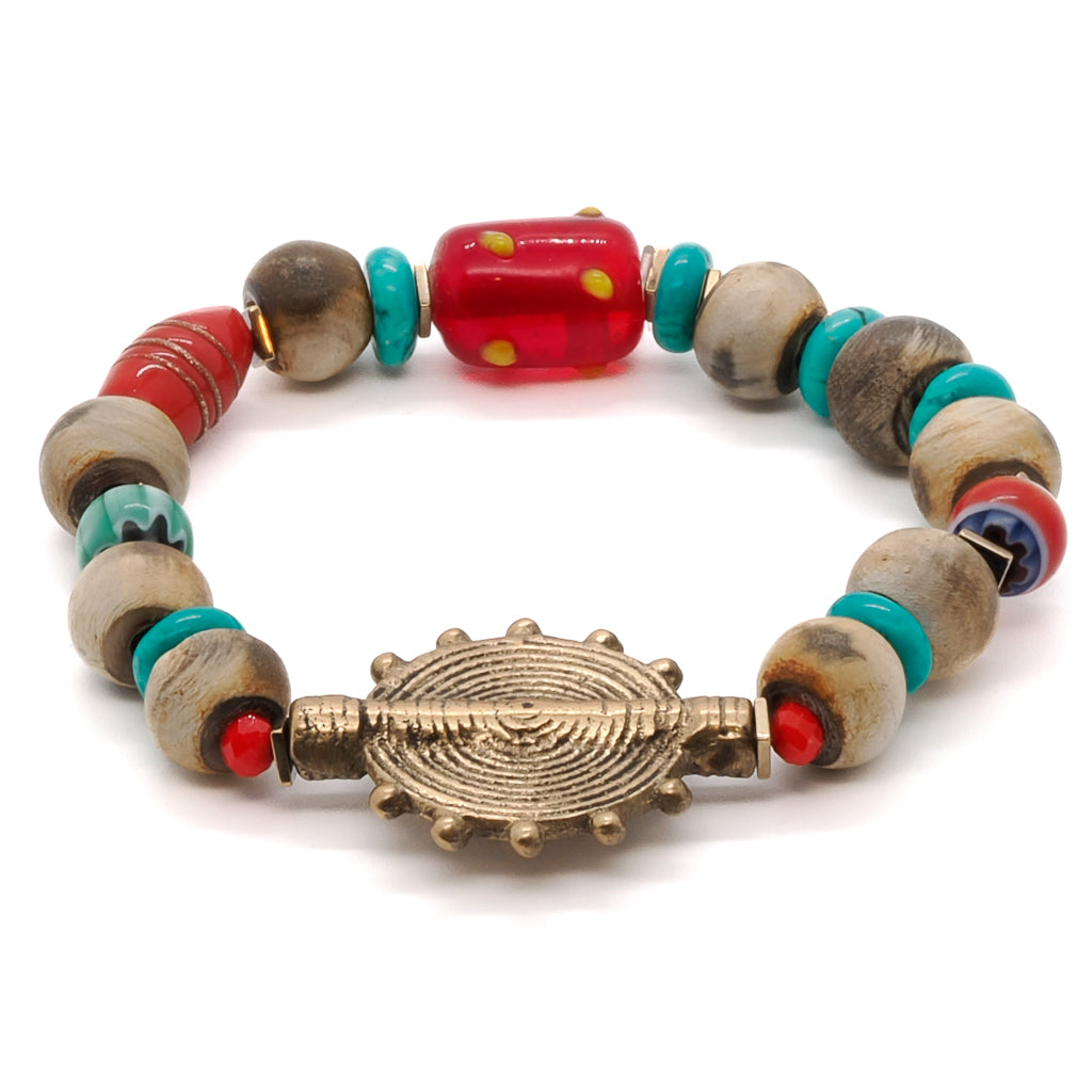 Immerse yourself in the cultural richness of the Tibetan Ethnic Bracelet, a stunning accessory that celebrates tradition and beauty.