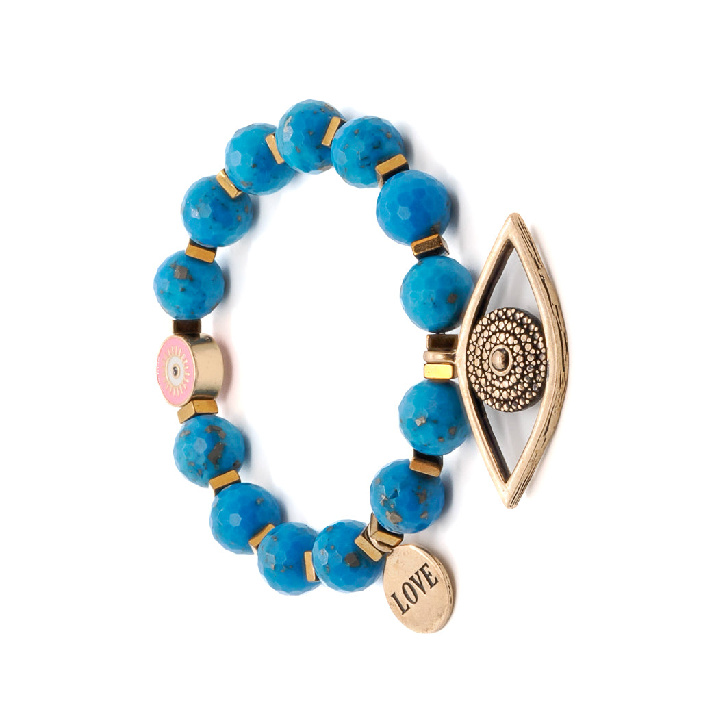 Enhance your style and embrace protection with the Turquoise Love Bracelet, handmade with love and unique like you.