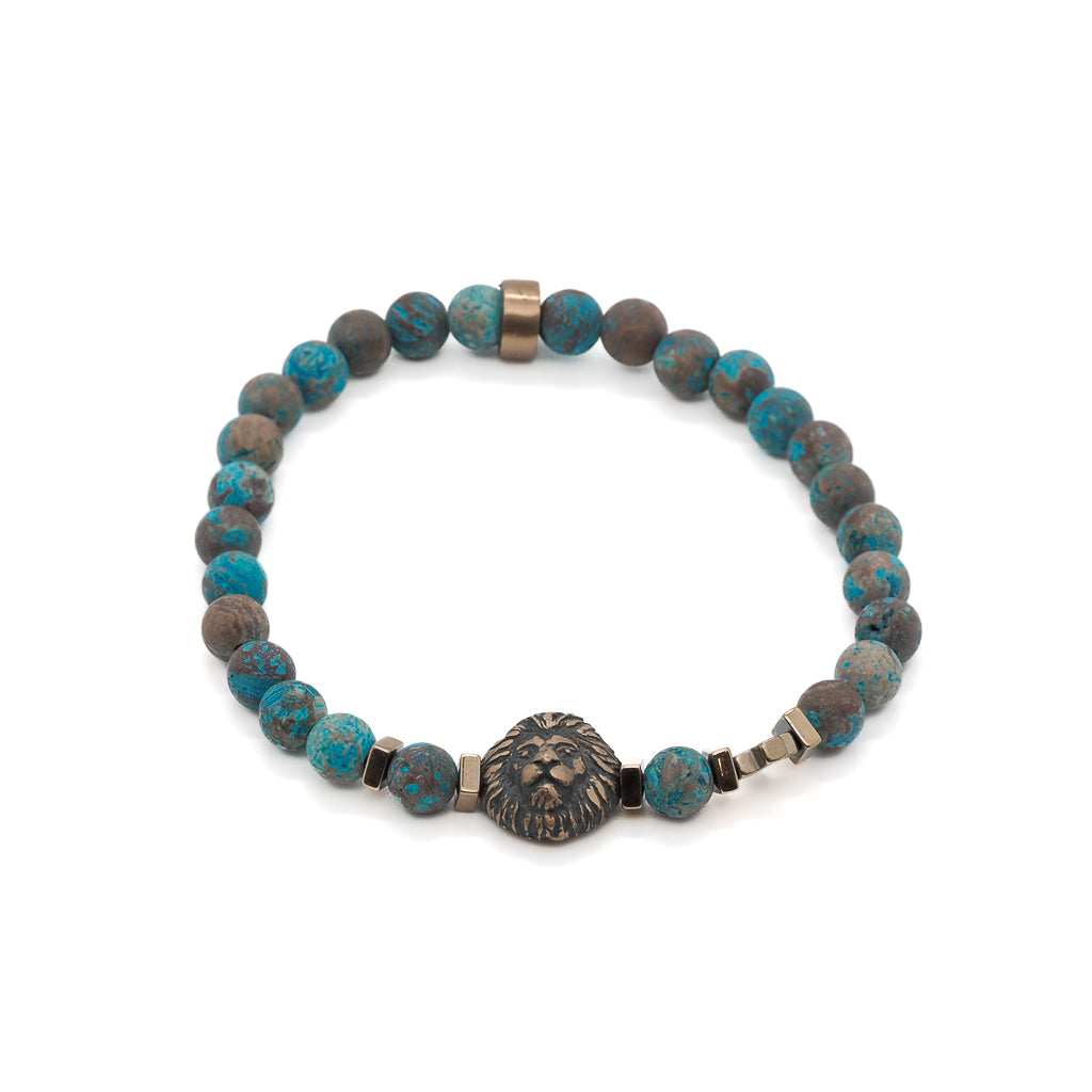 Turquoise Lion Men's Bracelet - Unique and Meaningful.