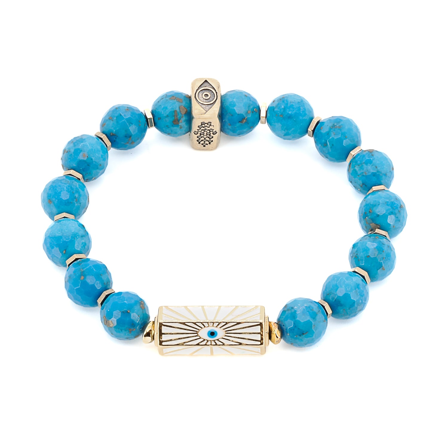 Embrace luck and protection with the Turquoise Luck and Protection Bracelet, a stunning handmade jewelry piece.