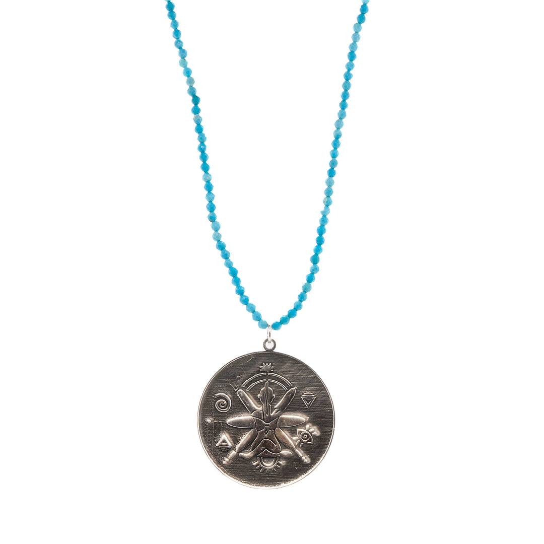 Meaningful Turquoise See The Good Necklace - A symbol of optimism and self-realization.