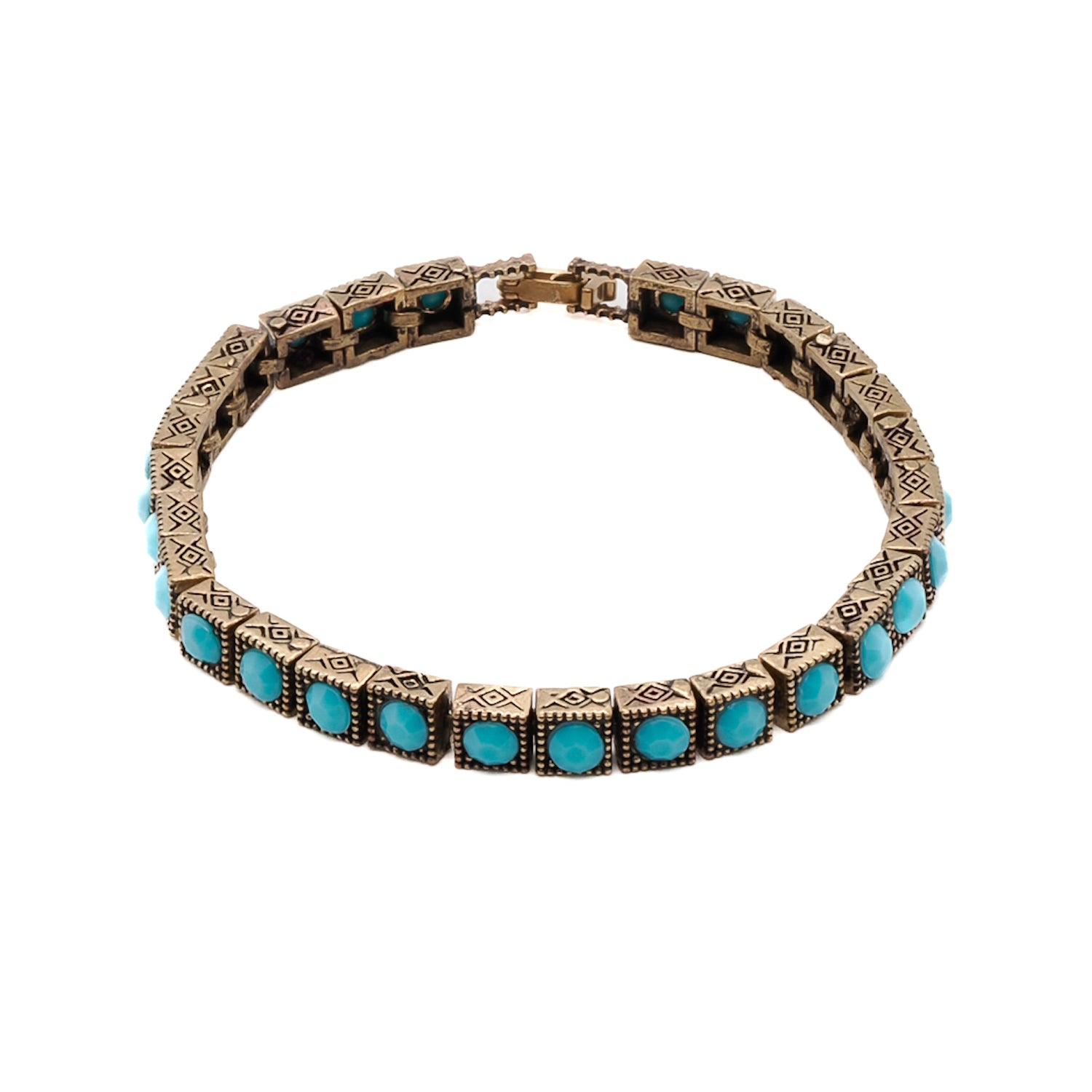 Turquoise Square Tennis Bracelet