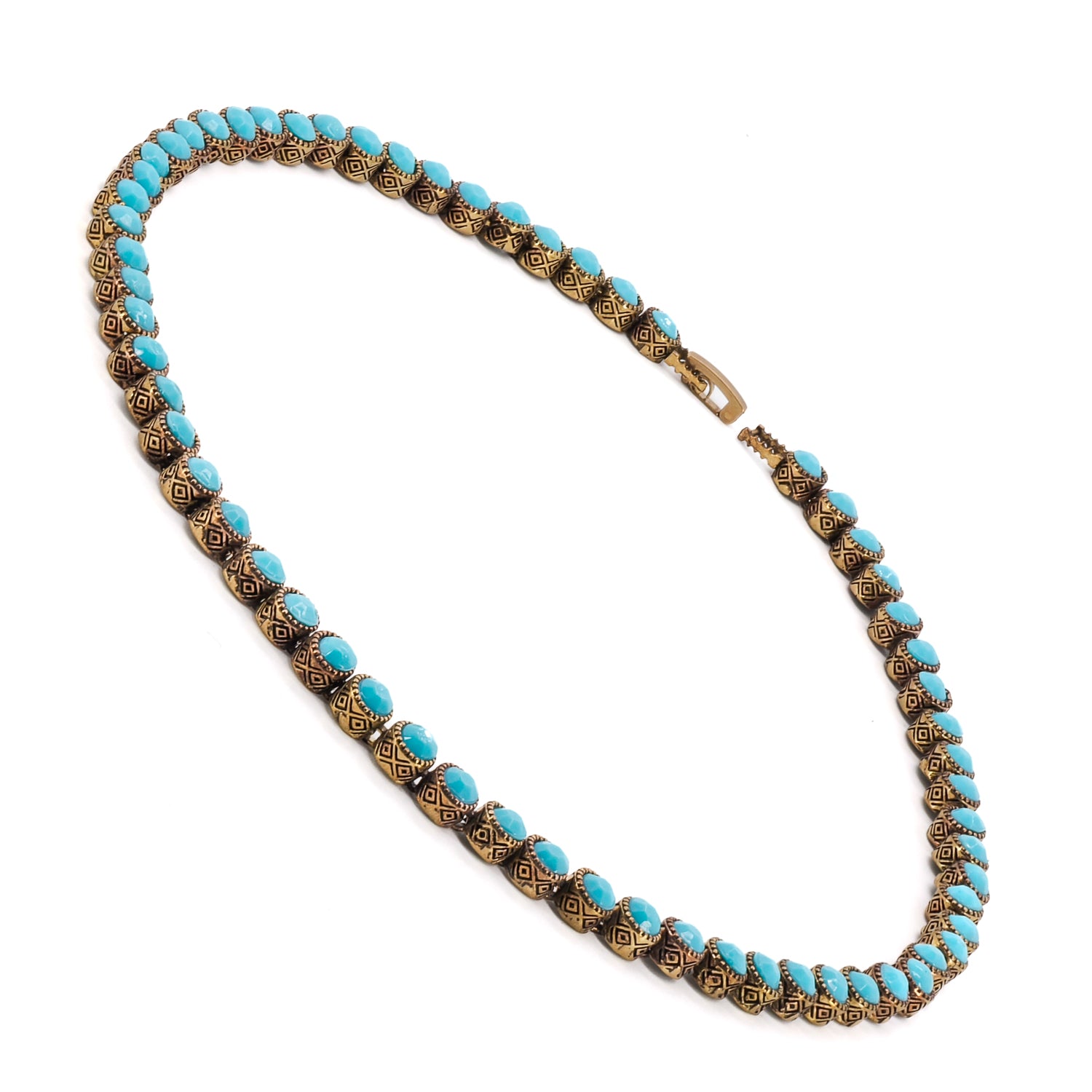 Embrace the calming and protective properties of turquoise with this unique handmade necklace, a symbol of friendship and love.