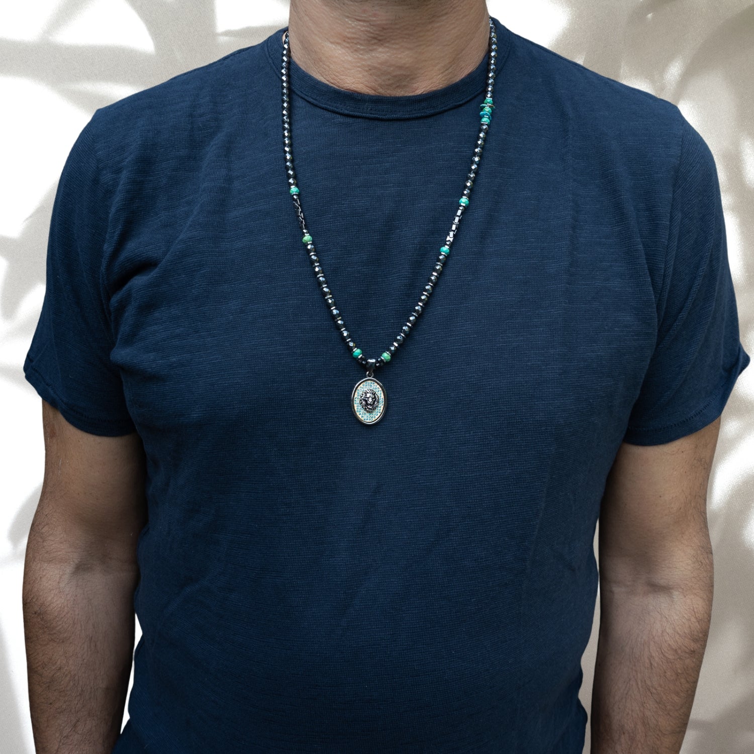 Embrace Your Power - Model wearing Unique Lion Necklace.