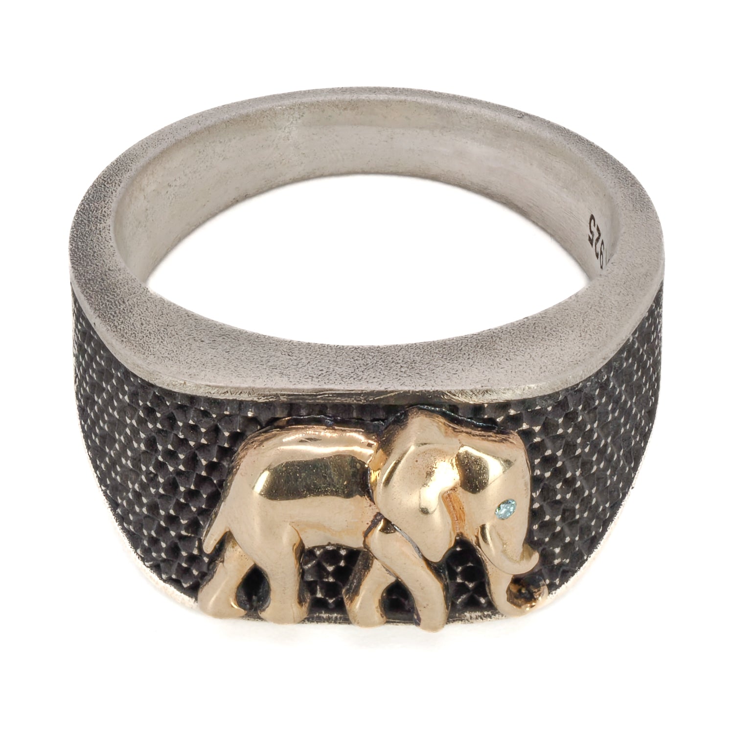 Handmade Jewelry - Stunning Elephant Ring with Silver and Gold.