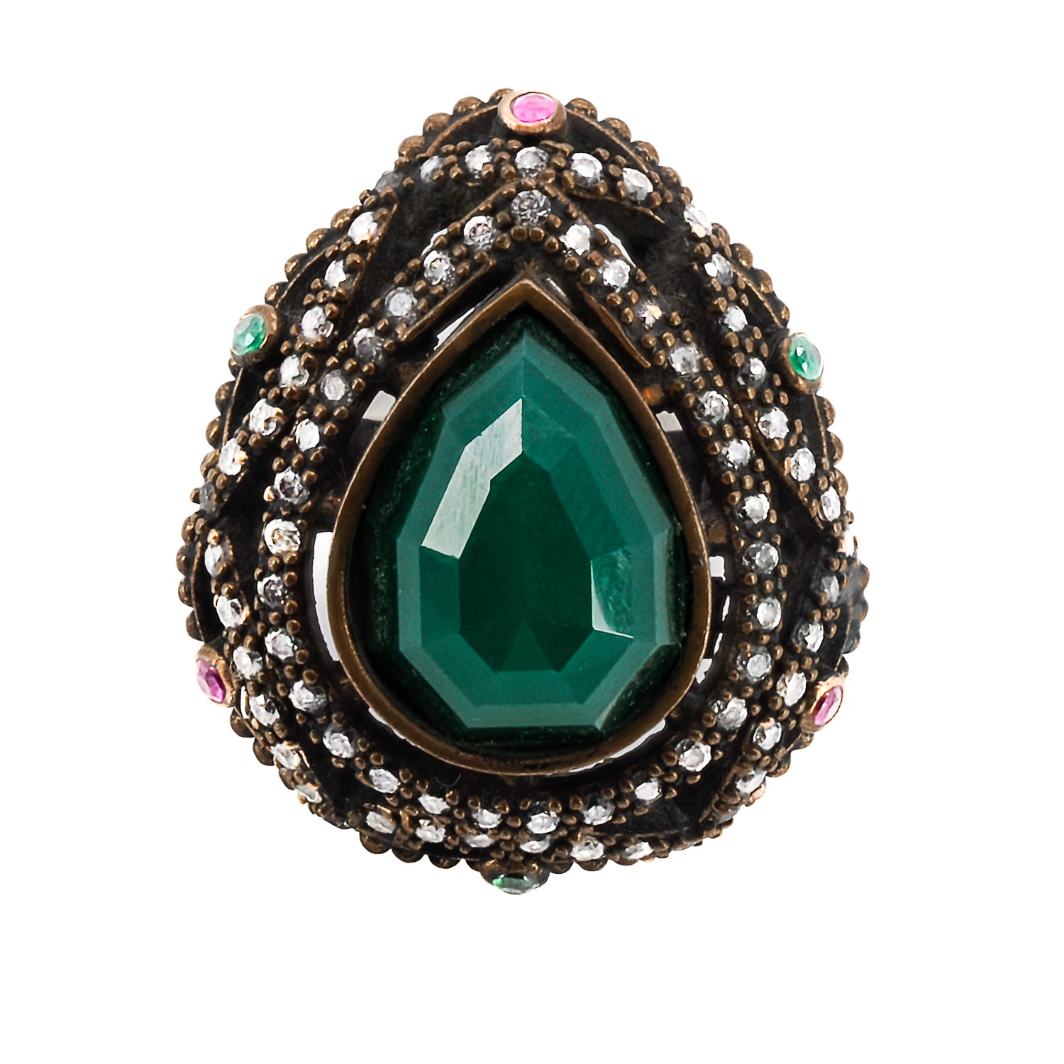 Handmade Elegance - Crafted with antique silver and stunning gemstones.